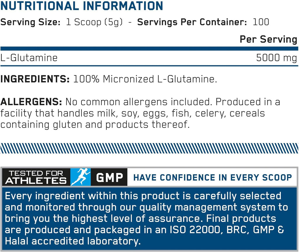 L-glutamīna pulveris 500g